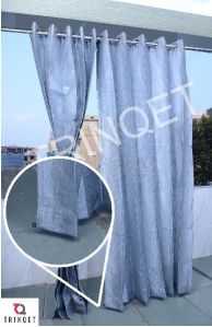 Outdoor Curtains,balcony and garden-silver ring heavy