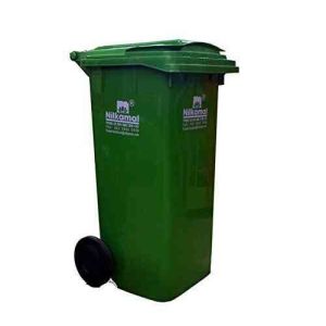 120 Ltr Dry And Wet Waste Fiber Wheeled Dustbin