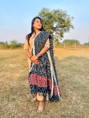 Multicolor Mercerized Cotton Dupatta