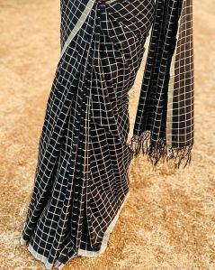 Check Pattern Pure Cotton Saree