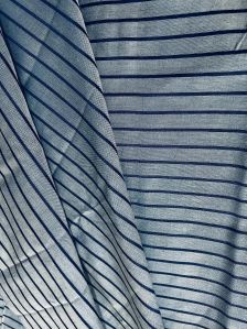 Metallic Blue Mercerized Cotton Fabric
