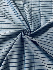 Metallic Blue Mercerized Cotton Fabric