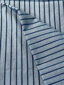 Metallic Blue Mercerized Cotton Fabric