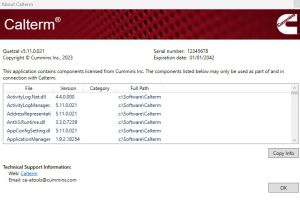 CALTERM 5.11 SOFTWARE (FOR CUMMINS)