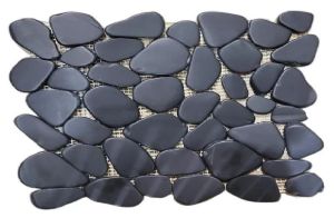 Black Flat Pebbles