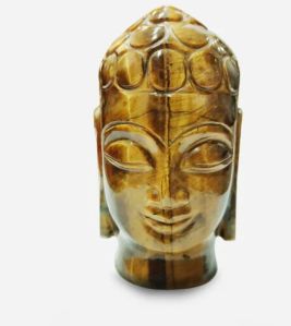 Tiger Eye Buddha Head