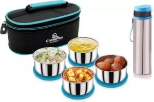 4 Container Stainless Steel Lunch Box with Water Bottle