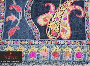 Embroidered Colored Wool Stoles
