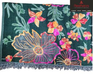 Embroidered Colored Wool Stoles