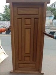 non ferrous pattern teak wood door