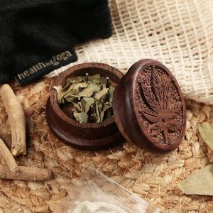 wooden herb grinder