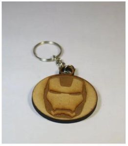 Round Wooden Keychain