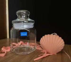 Ocean Tulip Jar With Glass Lid