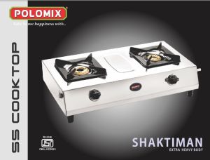 POLOMIX SHAKTIMAN217 STAINLESS STEEL LPG STOVE (2 BURNER)