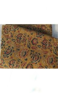 flowers kalamkari print silk fabric