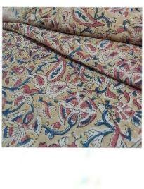 gold hand blocked rayon fabric