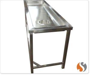 Soiled Dish Landing Table with Garbage Chute (Deep Top)