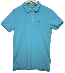 Mens Tommy Hifiger Polo Neck T-shirt (Sky Blue)