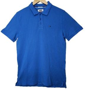 Mens Tommy Hifiger Polo Neck T-shirt (Light Blue)