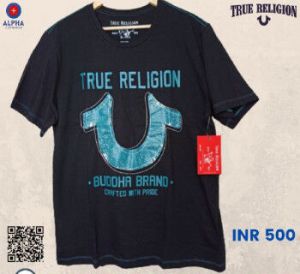 Mens True Religion Round Neck T-shirt (Black)
