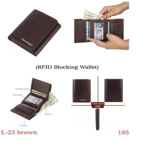 trifold leather wallet