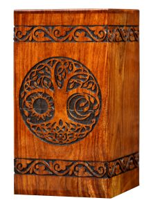 Large wooden urn