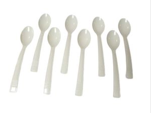 White Plastic Starchy Spoon