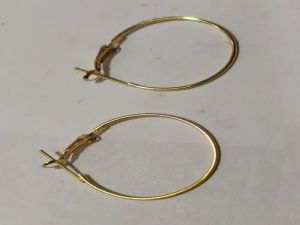 Brass Gold Plated Hoop Earring
