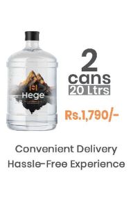 Hege Natural Mineral Water 2 cans 20 ltrs