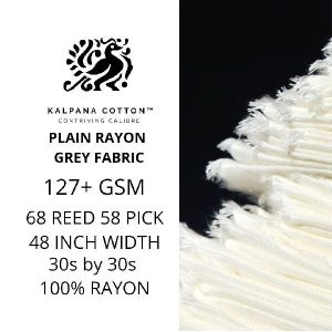 100% RAYON GREY FABRIC 140 GSM (127+ GSM)