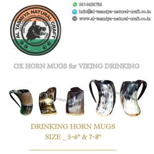 Drinking Horn Mug with Glass