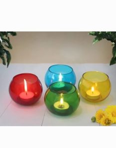 4 inch height 4inch wide candle glass votive