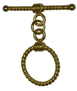 12mm Striped Toggle Clasp