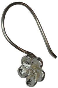 Sterling Silver Ear wire with Flower Petals