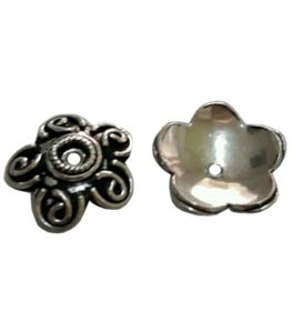 Sterling Silver Flower Bead Cap