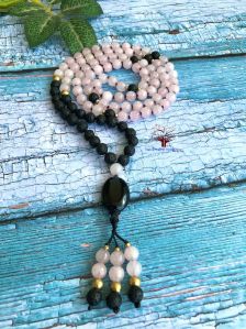 Lava Stone and Rose Quartz Beads Mala