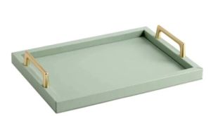 marley modern teal green tray