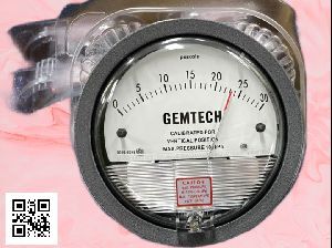 GEMTECH Magnehelic Gauge Range 30-0-30 Pascals