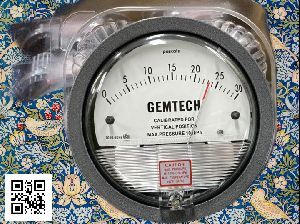 GEMTECH Magnehelic Gauge Range 30-0-30 Pascals