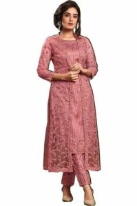 Ladies Designer Heavy Embroidered Net Suit