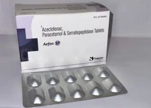 Aceclofenac Paracetamol serratiopeptidase Tablets