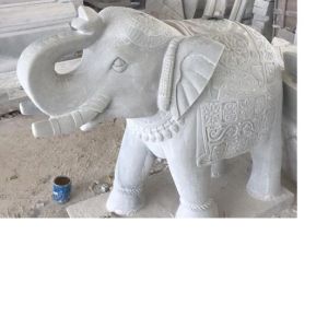 Marble Elephant Statue