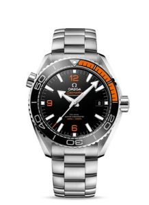 Black Dial Orange Bezel Watch
