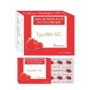 Lycopene Lutein Betacarotene Grape Seed Extract and Minerals Softgel Capsules