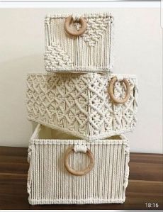 Cotton Handicraft Macrame Basket