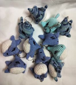 Crochet Woolen Fish Keychain