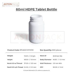 60ml HDPE Tablet Bottles