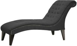 Chaise Lounge With Slanted Rolled Back