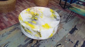Canvas Surface Resin Center Table