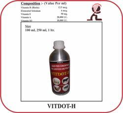 Vitdot-H Feed Supplement. Vitamin H 12.5 Mg, Elemental Selenium 6 Mcg, Vitamin E 50 Mg